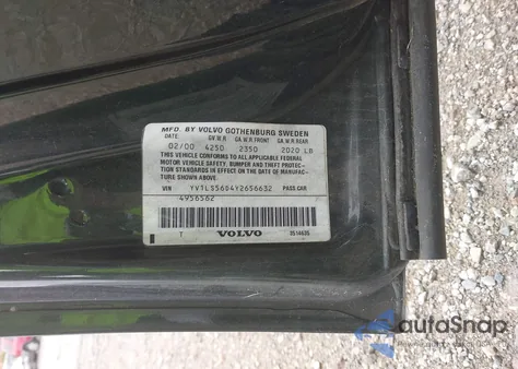 2000 Volvo S70 Glt/Glt Se from USA, damaged, VIN YV1LS56D4Y2656632